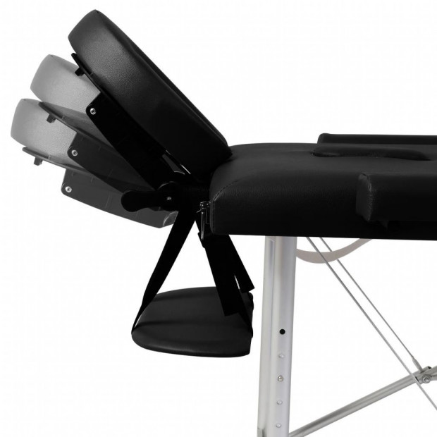 Black Foldable Massage Table 2 Zones with Aluminium Frame Image 6