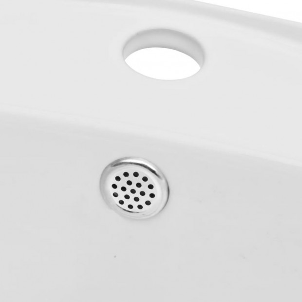 Luxury Ceramic Basin Oval with Overflow and Faucet Hole Image 6