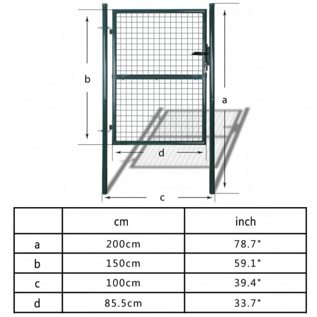 Garden Mesh Gate Fence Door Wall Grille 85.5 x 150 cm / 100 x 200 cm Image 7