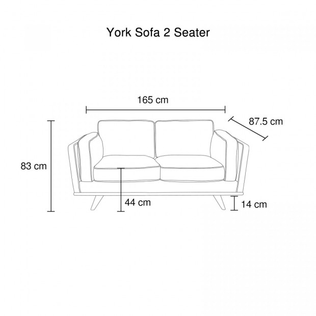 York Sofa 2 Seater Teal Image 6