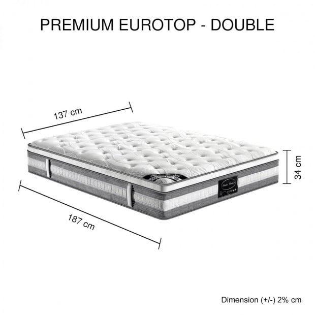Double Mattress Knitted Fabric Quilting Pocket Spring Premium Euro Top Image 3