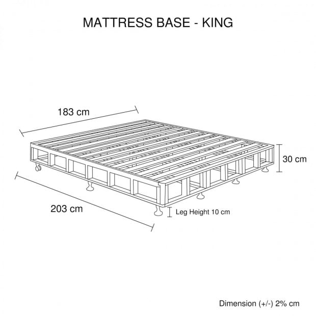 Mattress Base King Size Black Image 7