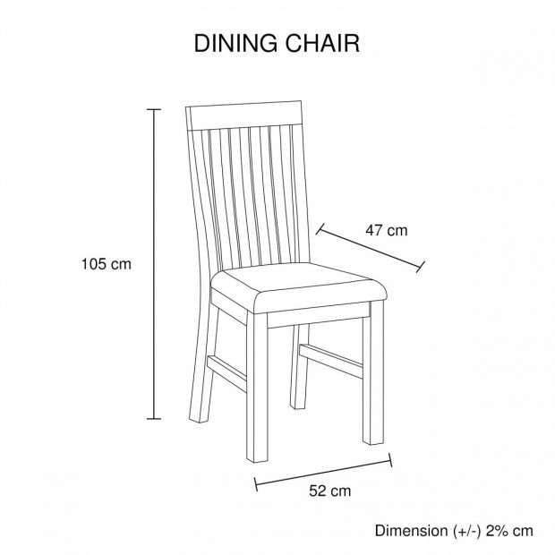 2x Wooden Frame Leatherette in Solid Acacia Wood & Veneer Dining Chairs - Oak Image 8