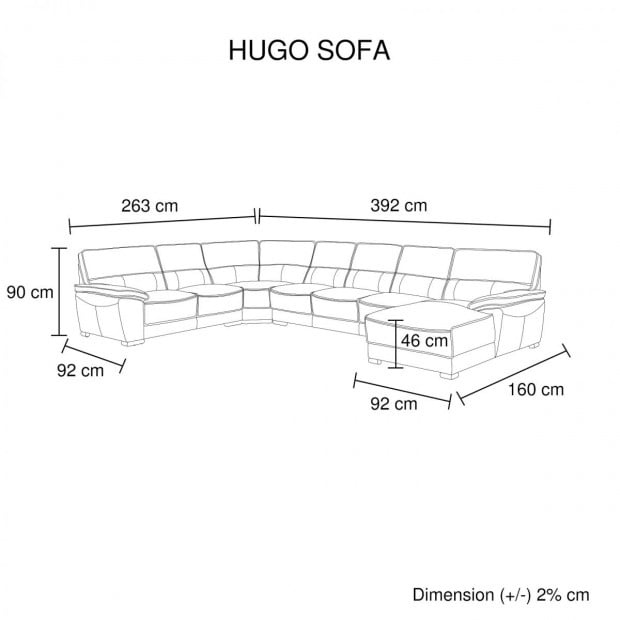 Hugo Large Corner Sofa Image 6