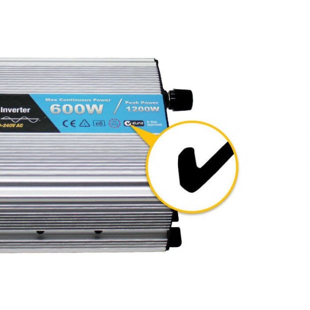 Elinz 600w/1200w Pure Sine Wave Power Inverter 12v-240v Aus Image 4