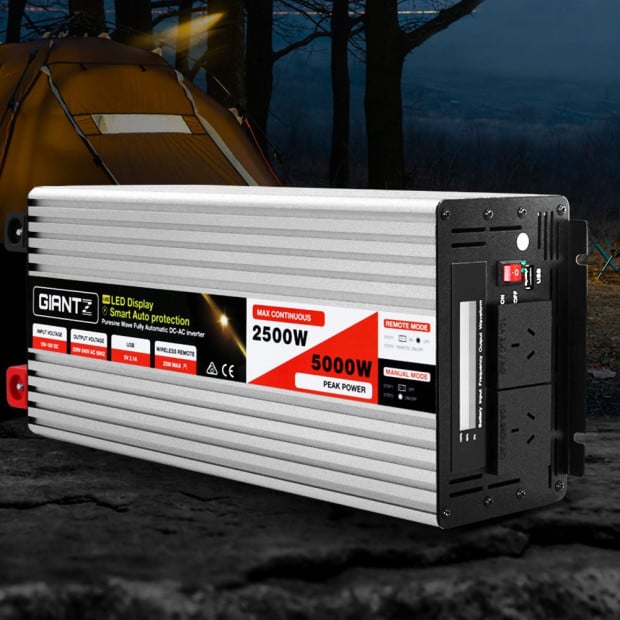 Power Inverter 12V To 240v 2500w/5000w Pure Sine Wave Camping Car Boat Image 8