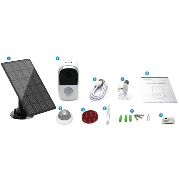 Wireless IP Camera 1080p Wifi Security CCTV Waterproof Solar Panel Image 8