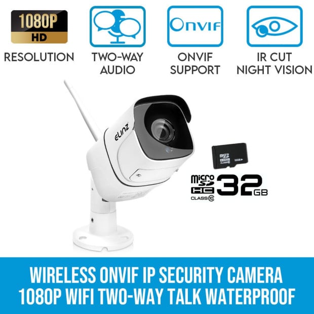 Wireless ONVIF Security Camera Wifi Night Vision Waterproof CCTV 32gb Image 2