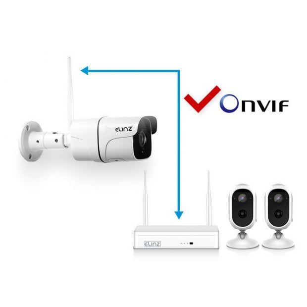 Elinz Wireless Onvif Ip Security Camera 1080p Wifi Night Vision Image 4