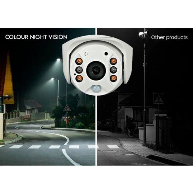 Elinz Wireless Solar Security Wifi Ip 1080p Ptz Outdoor Camera Cctv Image 5