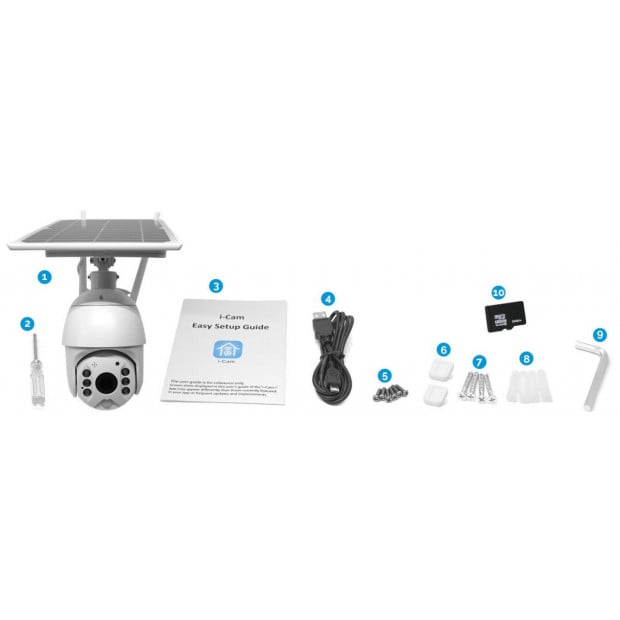 Elinz Wireless Solar Security Wifi Ip 1080p Ptz Outdoor Camera Cctv Image 8
