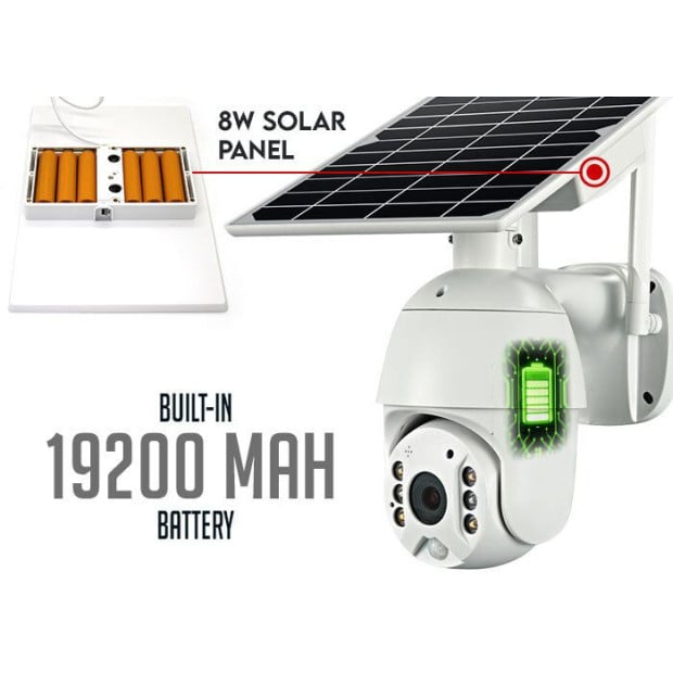 Wireless Solar Security 4G IP Camera CCTV Built-in Battery Aldi Sim Image 6