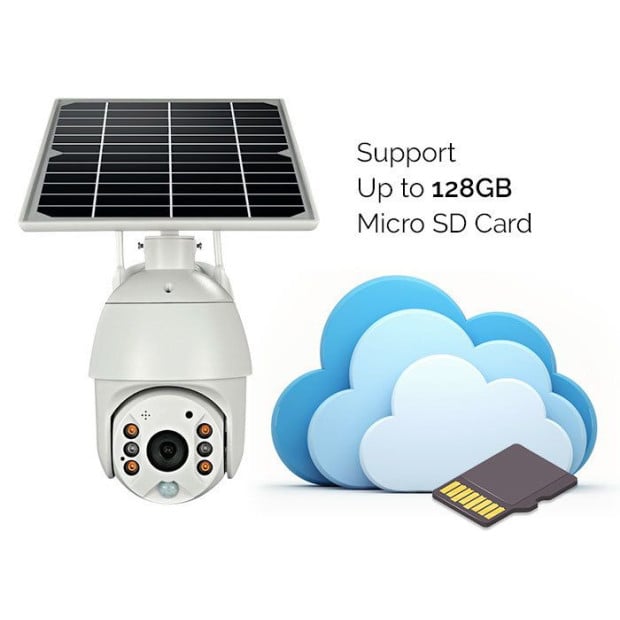 Wireless Solar Security 4G IP Camera CCTV Built-in Battery Aldi Sim Image 7
