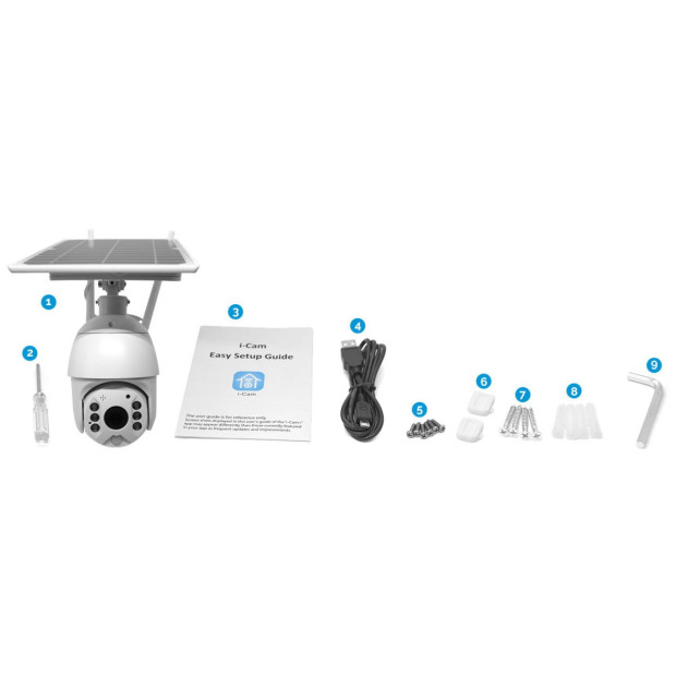 Wireless Solar Security Wifi Camera CCTV Waterproof Built-in Battery Image 8