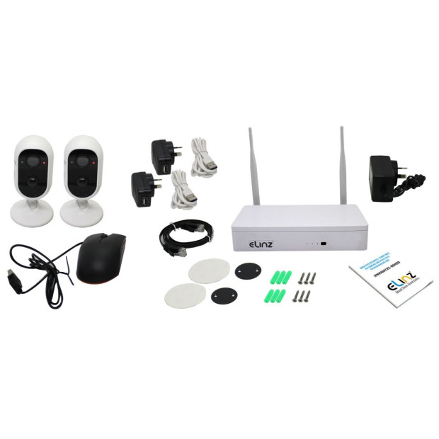 Wireless Battery Security HD Wifi 2x Camera Cctv System NVR No HDD Image 7