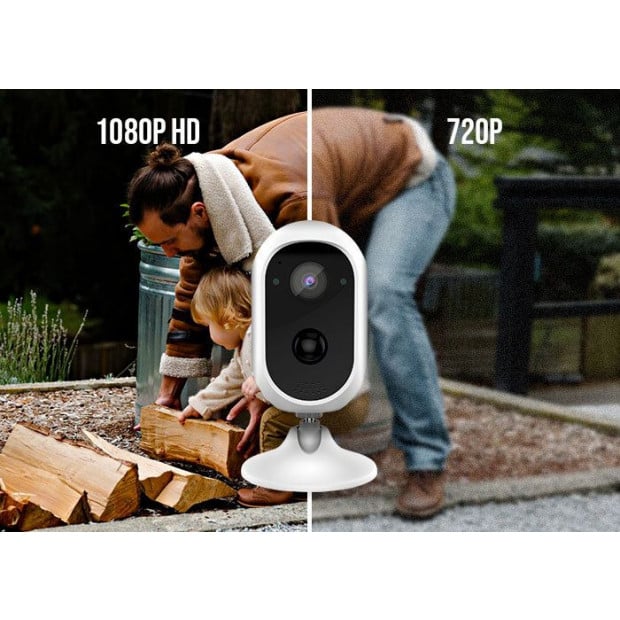 Elinz 4ch Wireless Wire-free Home Battery Security 1080p Hd Wifi Image 2
