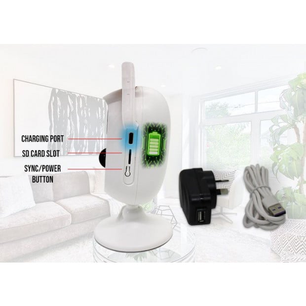 Elinz 4ch Wireless Wire-free Home Battery Security 1080p Hd Wifi Image 4