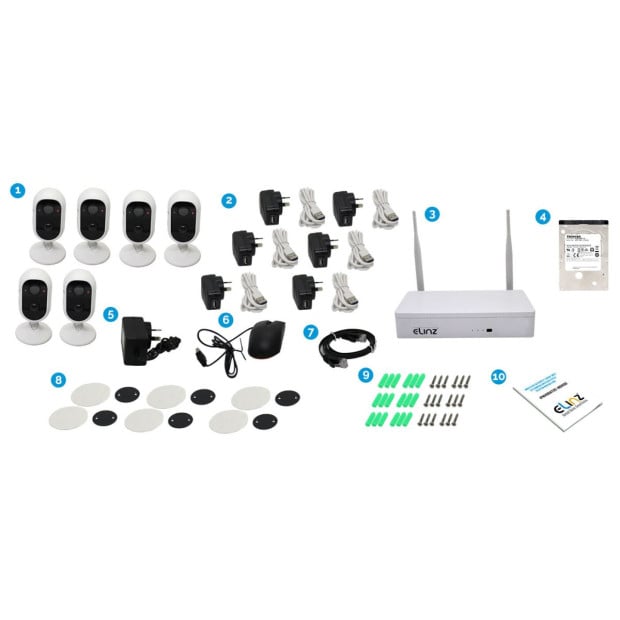 Wireless Security HD Wifi 6x Cameras CCTV System 8ch NVR 1TB HDD Image 8