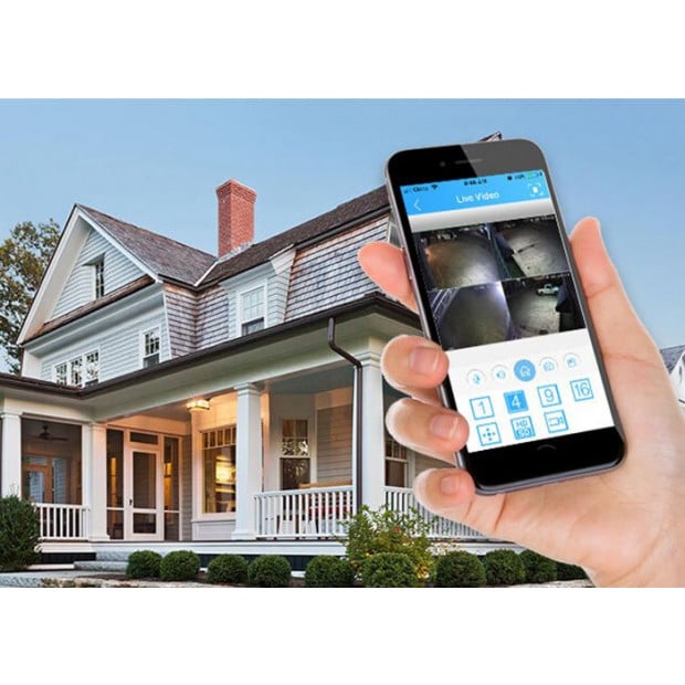 Elinz 4ch Cctv Wireless Security System 2mp Ip Wifi 4x Camera 1080p Image 3