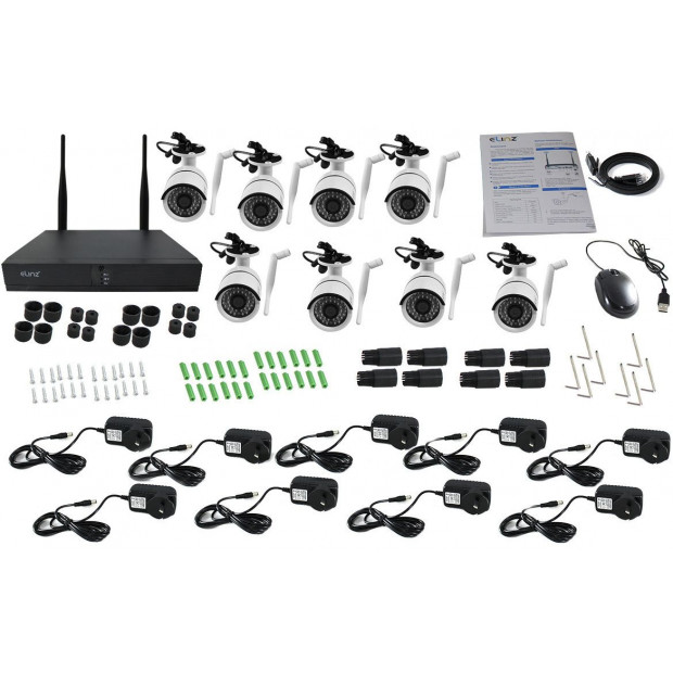 8ch Cctv Wireless Security System 2mp Ip Wifi 8x Camera 1080p Image 5