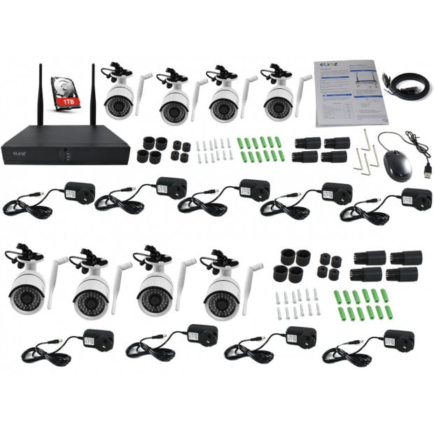 8ch Cctv Wireless Security System 2mp Ip Wifi 8x Camera 1080p Image 6