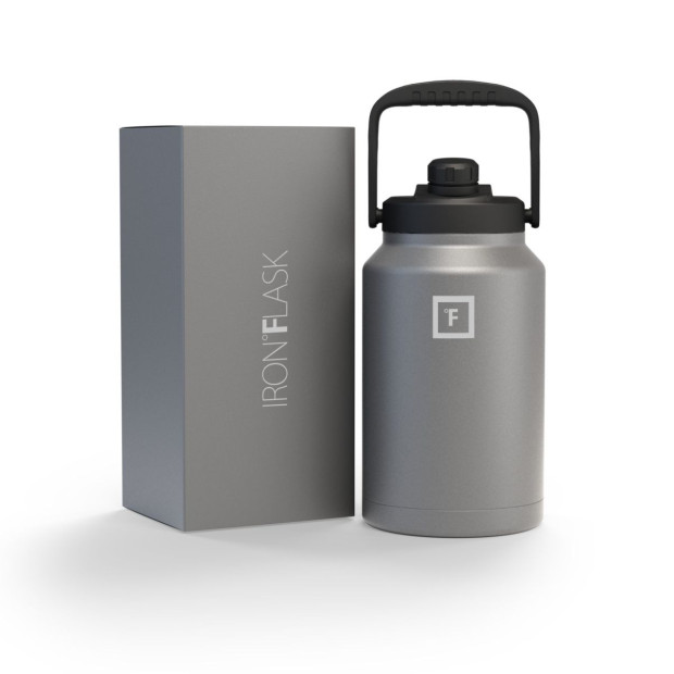 Iron Flask Bottle With Spout Lid, Graphite 128oz/3800ml