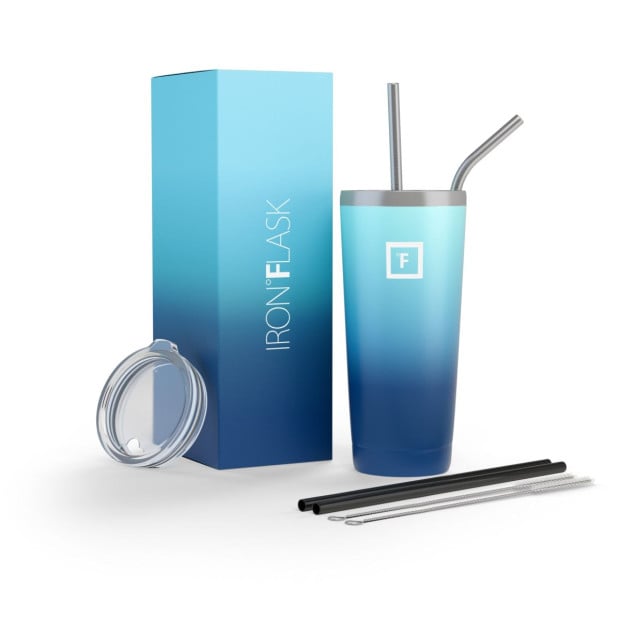 Iron Flask Classic Tumbler, Blue Waves 24oz/700ml