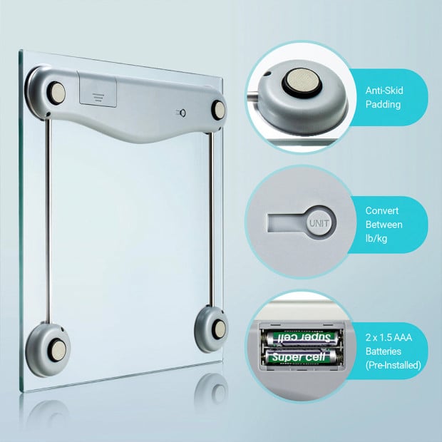 Etekcity Digital Body Weight Bathroom Scale - Silver Image 5