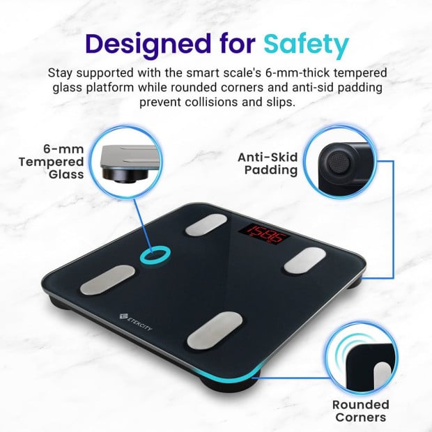 Etekcity Smart Wifi Scale For Body Weight - Black Image 9
