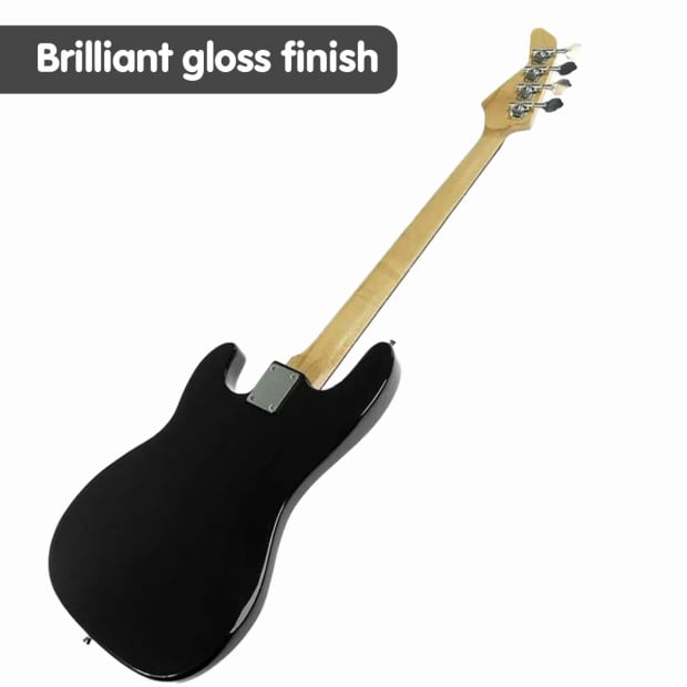 Karrera Electric Guitar Bass Music 4-String Instrument Full Size Black Image 5