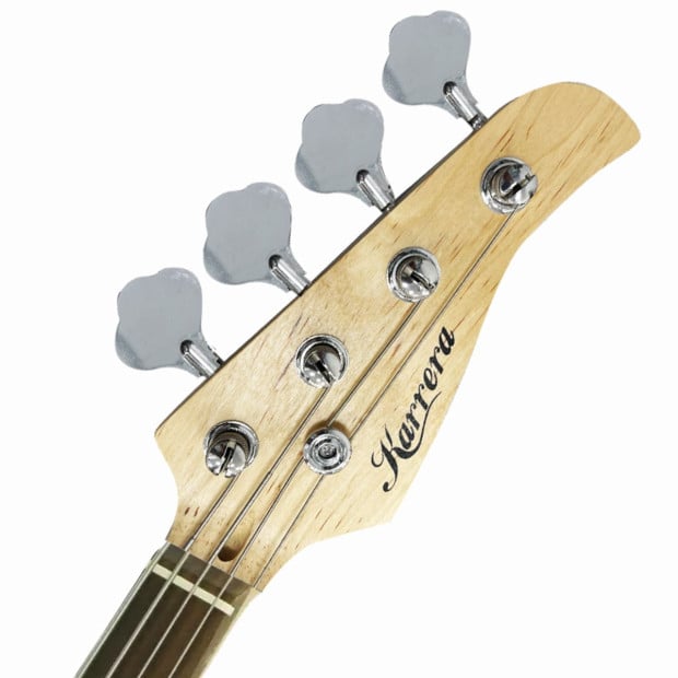 Karrera Electric Guitar Bass Music 4-String Instrument Full Size Sunburst Image 4