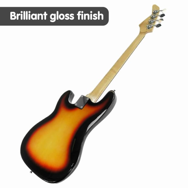 Karrera Electric Guitar Bass Music 4-String Instrument Full Size Sunburst Image 5