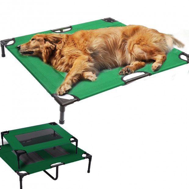 Heavy Duty Pet Dog Bed Trampoline Xl Green