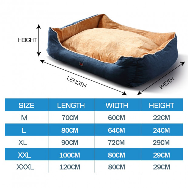 Soft Lining Washable Pet Bed Mat Cushion Blue Xxxl-size Image 6