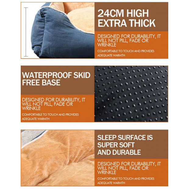 Pet Bed Mattress Pad Mat Puppy Cushion Soft Warm Washable XL Grey Image 9