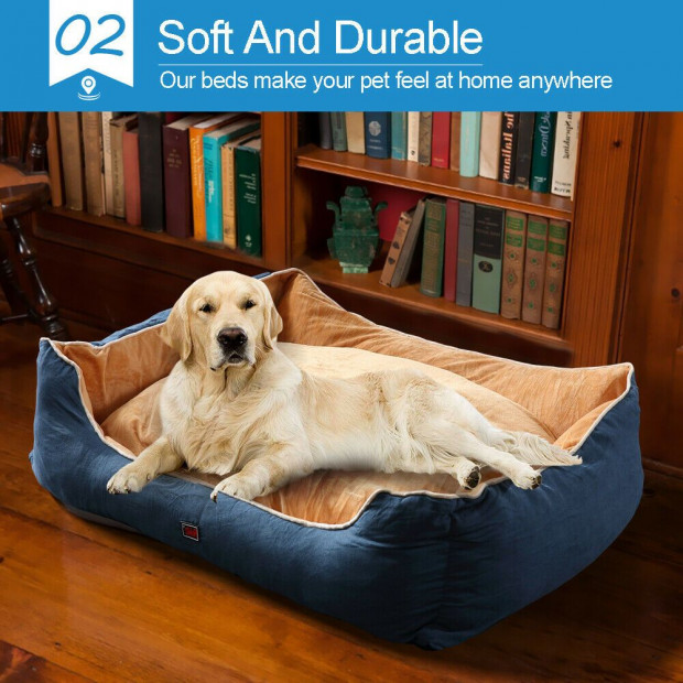 Pet Bed Mattress Pad Mat Puppy Cushion Soft Warm Washable XL Grey Image 5