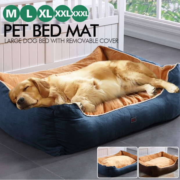 Pet Bed Mattress Pad Mat Puppy Cushion Soft Warm Washable XL Grey Image 4