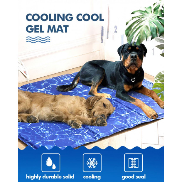 Reversible Cooling Mat-100x 60cm-Wave Pattern Image 2