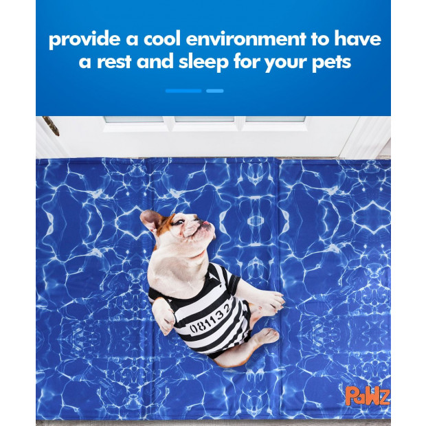 Reversible Cooling Mat-100x 60cm-Wave Pattern Image 5