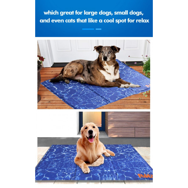 Reversible Cooling Mat-100x 60cm-Wave Pattern Image 7