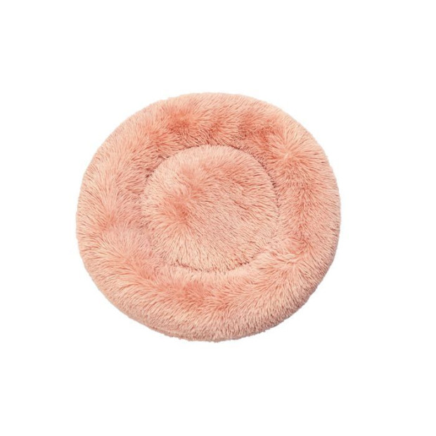 Pet Bed Cat Dog Donut Nest Calming Kennel Cave Deep Sleeping Pink S Image 2