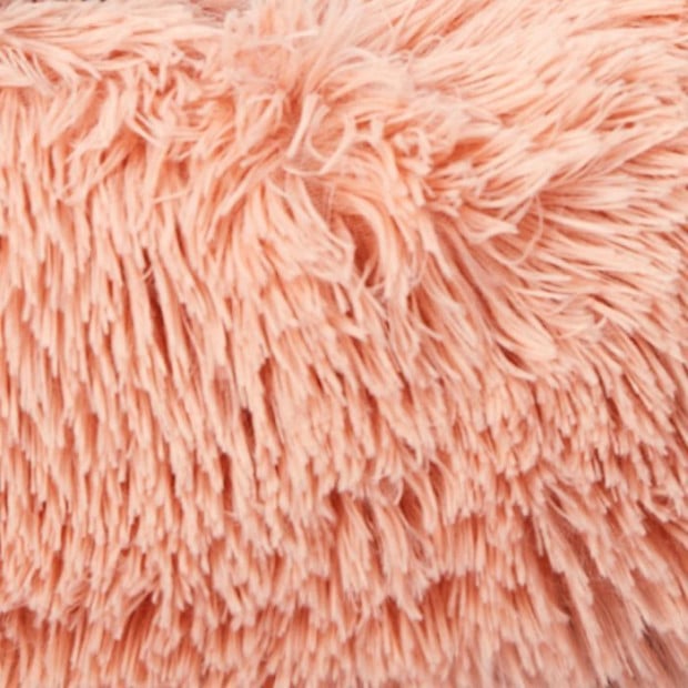 Pet Bed Cat Dog Donut Nest Calming Kennel Cave Deep Sleeping Pink XL Image 6