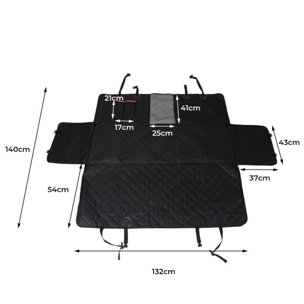 Pet Car Seat Cover Cat Dog Non Slip Waterproof Protector Mat Black Image 3