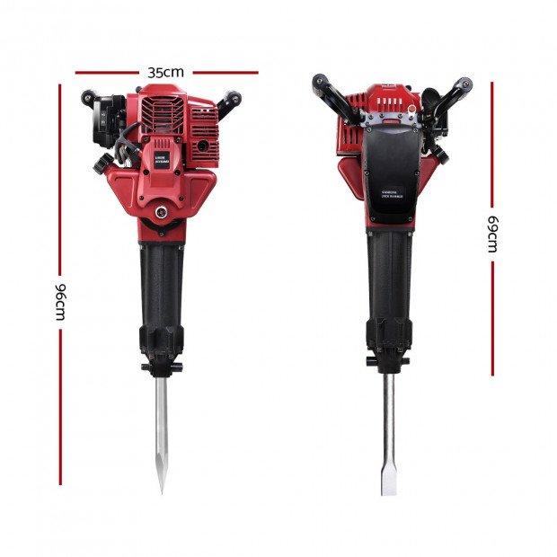 52CC Petrol Jack Hammer Demolition Breaker Concrete Jackhammer Image 1