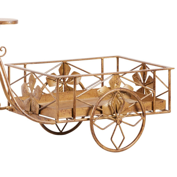 Antique Gold Bicycle Display Metal Christmas Decor Image 3