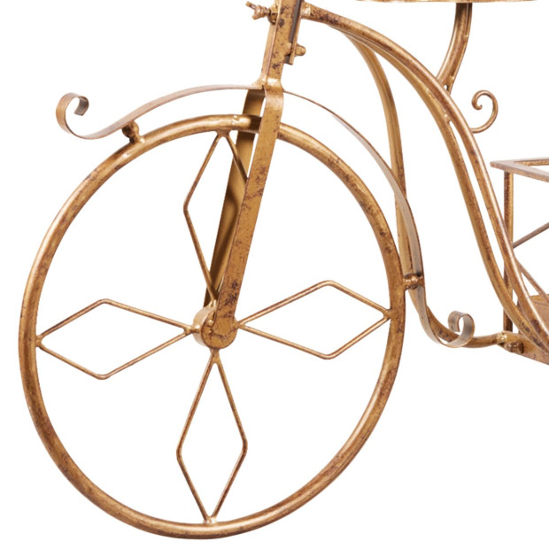 Antique Gold Bicycle Display Metal Christmas Decor Image 5
