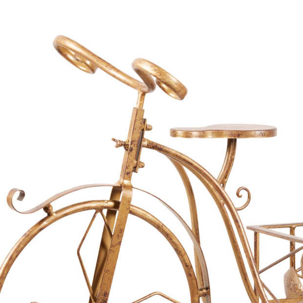 Antique Gold Bicycle Display Metal Christmas Decor Image 6