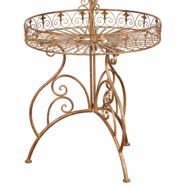 Antique Gold 2-Tier Metal Display Stand Image 3