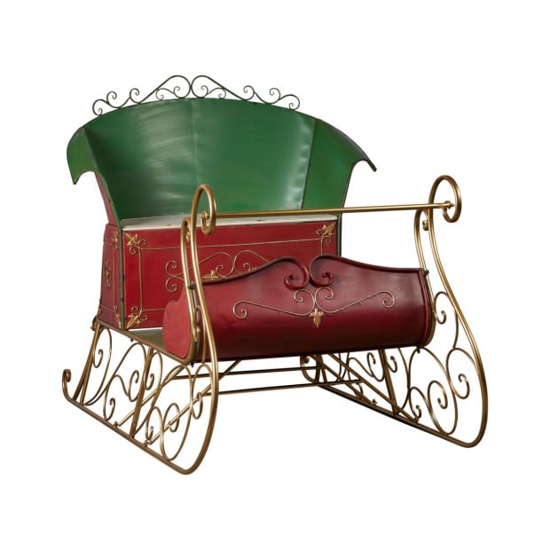 Jumbo Life Size Rustic Christmas Sleigh Display - 210cm Image 3
