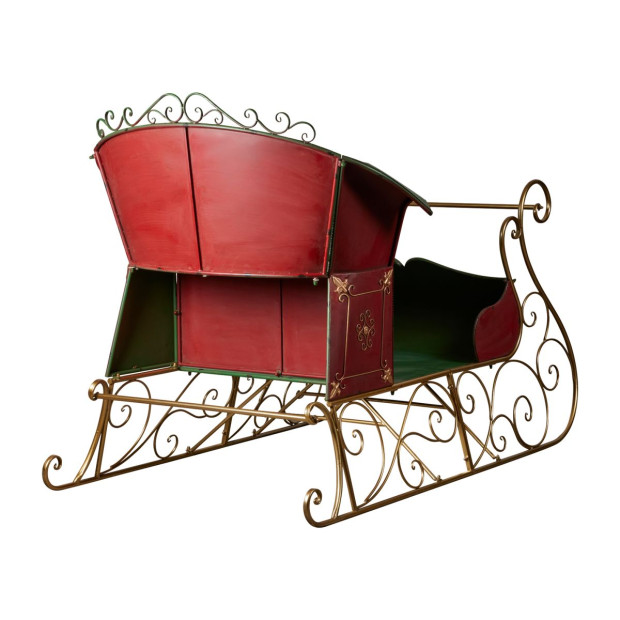 Jumbo Life Size Rustic Christmas Sleigh Display - 210cm Image 5